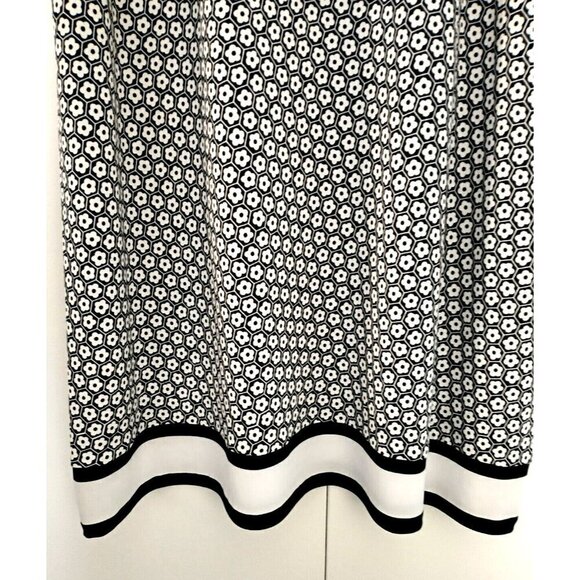 Michael Kors Women's Sheath Dress Black & White Floral Knee Length - 2X  NWT - Picture 3 of 9